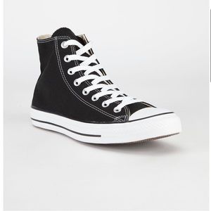 Black Converse Chuck Taylor high top size 7.5 Women, 5.5 Men’s.